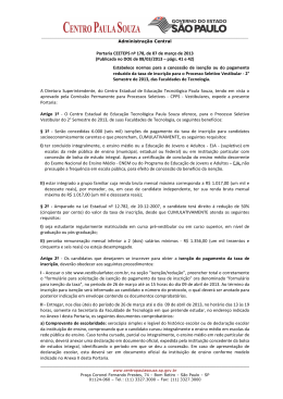 Portaria CEETEPS n&ordm; 178/13