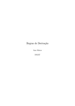 Folhas sobre Regras de Deriva&ccedil;&atilde;o (com exemplos resolvidos)