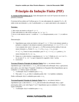 Princ&iacute;pio da Indu&ccedil;&atilde;o Finita (PIF)