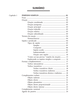 SUM&Aacute;RIO - Editora Ferreira