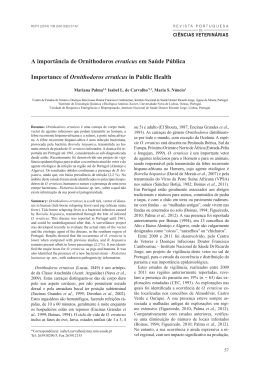A importância de Ornithodoros erraticus em Saúde Pública