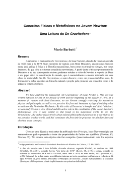 Conceitos F&iacute;sicos e Metaf&iacute;sicos no Jovem Newton: