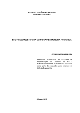 efeito esquel&eacute;tico na corre&ccedil;&atilde;o da mordida profunda