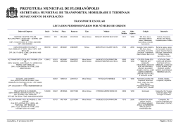 Transporte Escolar - Prefeitura Municipal de Florianópolis