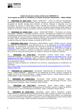Pauta - Secretaria dos Conselhos Superiores