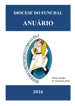 Anu&aacute;rio 2016 - Diocese do Funchal
