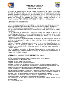 Documenta&ccedil;&atilde;o do Concurso