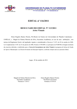 Edital n 116 publica relao candidatos habilitados para o