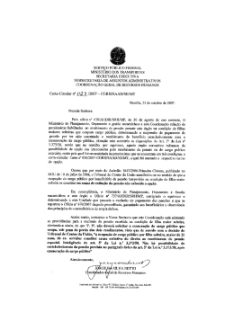 SERVIÇO PÚBLICO FEDERAL MINISTERIO DOS TRANSPORTES