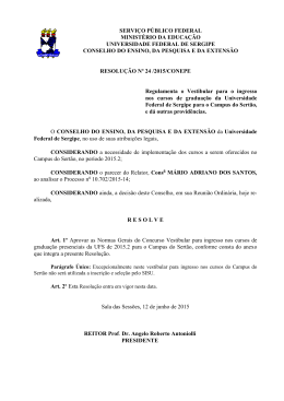 SERVI&Ccedil;O P&Uacute;BLICO FEDERAL MINIST&Eacute;RIO DA - CCV