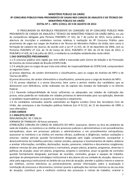 Edital - CESPE / UnB - Universidade de Bras&iacute;lia