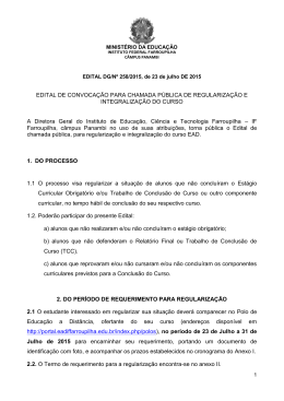Integraliza&ccedil;&atilde;o e Regulariza&ccedil;&atilde;o Cursos EAD