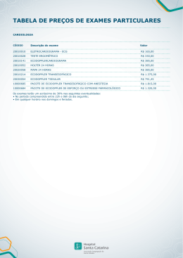Valores exames particulares