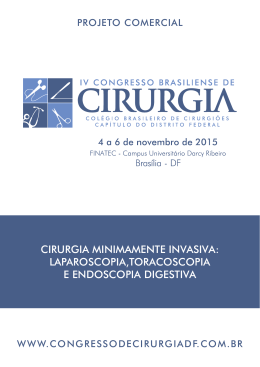 plano comercial iv cbc - IV Congresso Brasiliense de Cirurgia