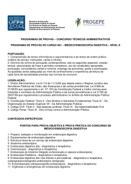 programas de provas - Progepe - Universidade Federal do Paraná