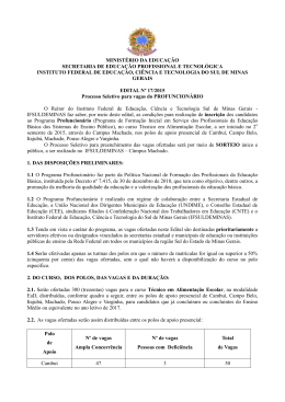 MINISTÉRIO DA EDUCAÇÃO SECRETARIA DE
