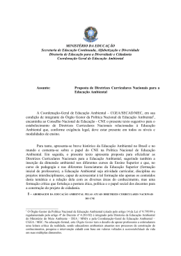 Proposta de resolu&ccedil;&atilde;o CNE para Diretrizes Curriculares Nacionais