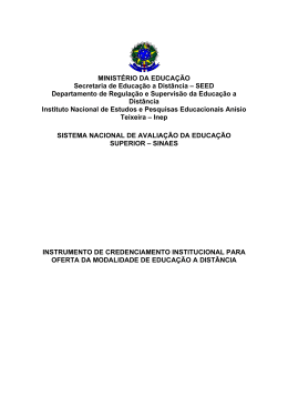 MINISTÉRIO DA EDUCAÇÃO Secretaria de Educação a