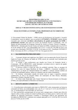 MINISTÉRIO DA EDUCAÇÃO SECRETARIA DE