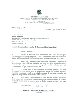 ministério da educação secretaria de articulação com os sistemas