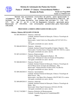 Sistema de Automa&ccedil;&atilde;o das Pautas das Sess&otilde;es