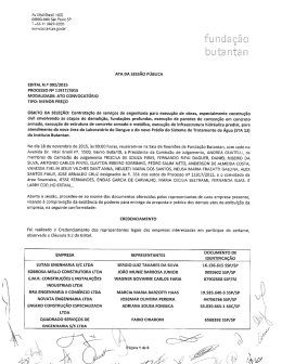 Ata da sessão pública - Ato Convocatório 002