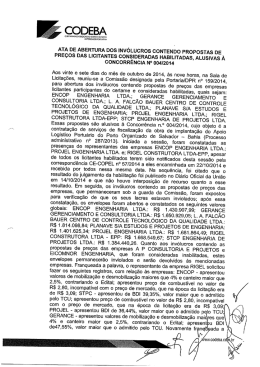 abertura propostas de pre&ccedil;os - concorr&ecirc;ncia 004-2014