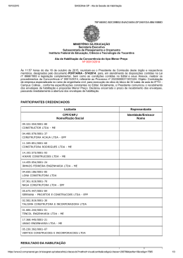 PARTICIPANTES CREDENCIADOS Licitante
