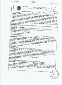 PROP&ordf;ET&Aacute;RI&Aacute;i GIANCO ENGENHARIA LTDA., CNPJ 87.159000