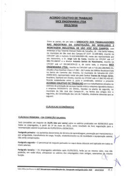 ACORDO COLETIVO DE TRABALHO MEE ENGENHARIA LTDA