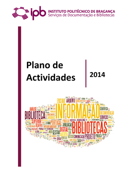 Plano de Actividades 2014
