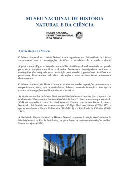MUSEU NACIONAL DE HISTÓRIA NATURAL E DA CIÊNCIA