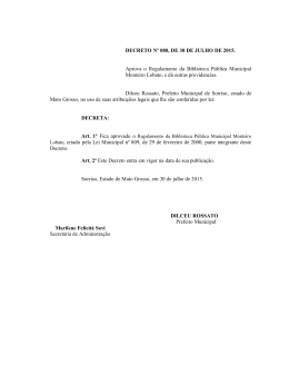 decreto n&ordm; 080, de 30 de julho de 2015.