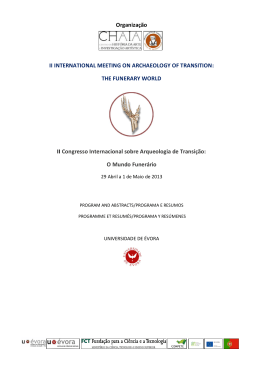 II Congresso Internacional sobre Arqueologia de Transi&ccedil;&atilde;o