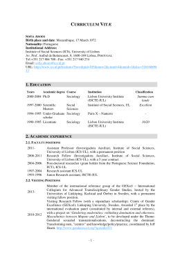 CURRICULUM VIT&AElig;