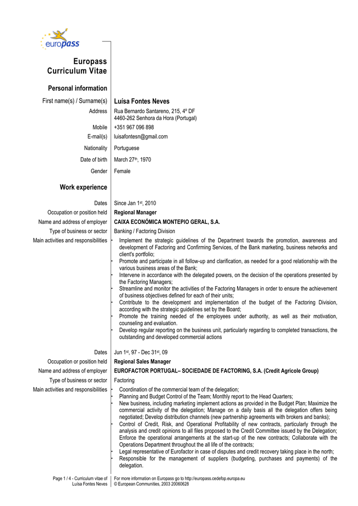 Europass Cv
