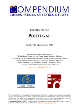 PORTUGAL - Compendium of Cultural Policies and Trends in Europe