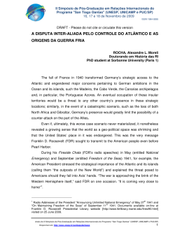 a disputa inter-aliada pelo controle do atl&acirc;ntico