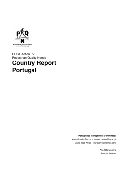Pedestrian Quality Needs, Country Report, Portugal