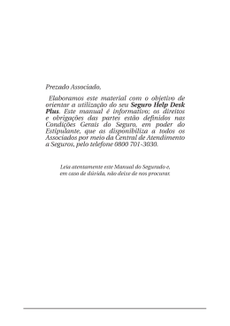 Prezado Associado, Elaboramos este material