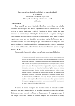 Ensino infantil - O tempo na vida