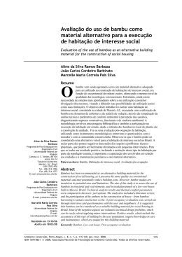Avalia&ccedil;&atilde;o do uso de bambu como material alternativo