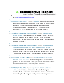 &bull; tecnica de manuten&ccedil;ao etiquetas: manuten&ccedil;ao, este material,relata