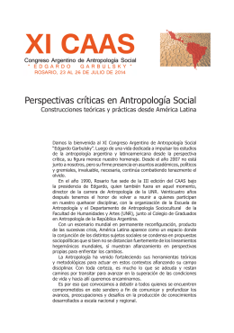 Perspectivas críticas en Antropología Social