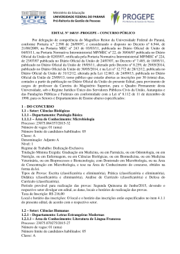 EDITAL N&ordm; 168/15 -PROGEPE - Sociedade Brasileira de Microbiologia