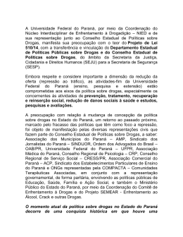 A Universidade Federal do Paran&aacute;, por meio da Coordena&ccedil;&atilde;o do