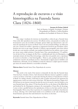 A reprodu&ccedil;&atilde;o de escravos e a vis&atilde;o historiogr&aacute;fica na