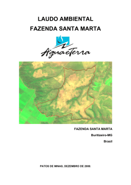 LAUDO AMBIENTAL FAZENDA SANTA MARTA