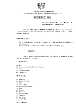 Decreto 2916/2007 - Prefeitura de São Lourenço do Sul