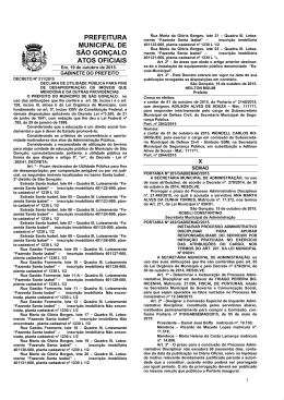 PREFEITURA MUNICIPAL DE S&Atilde;O GON&Ccedil;ALO ATOS OFICIAIS